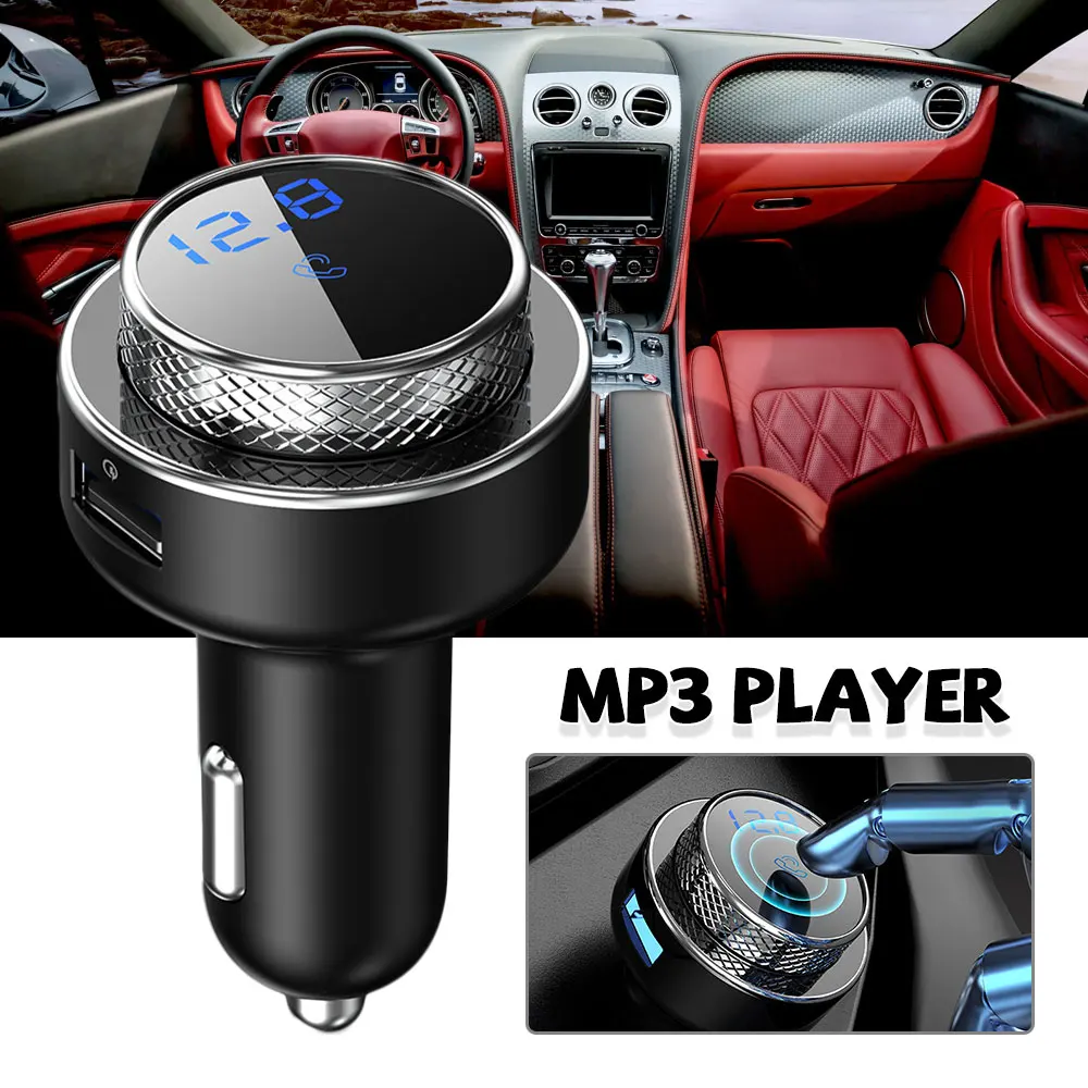 

QC3.0 Cden Car MP3 Player Bluetooth 5.0 Receiver FM Transmitter Pd18w USB-C Car Charger U Disk Music Player Car Accessories