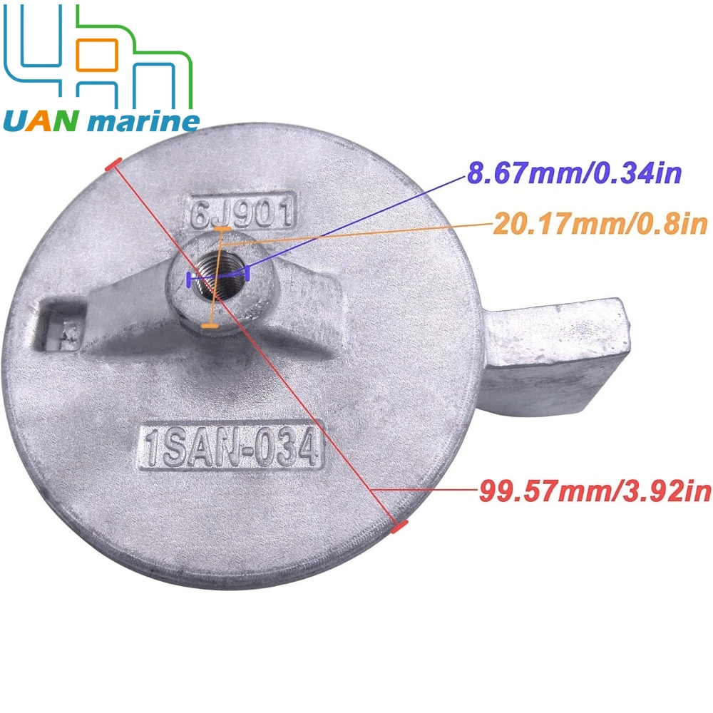 Лодочный мотор 6J9-45371-00 6J9-45371-01 6J9-45371-02 Накладка накладки анода для подвесного