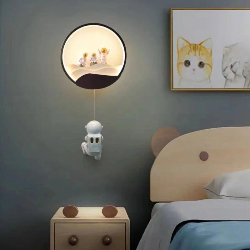 Настенный светильник астронавт облако лунное затмение настенный для украшения