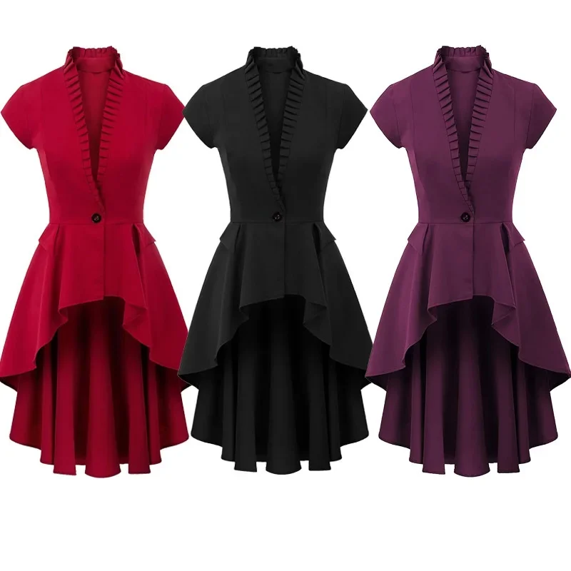 Женский средневековый красный фрак