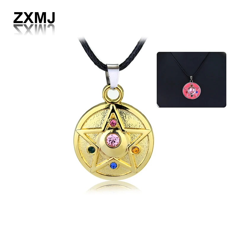 

ZXMJ Anime Necklace Moon Goddess Necklaces Pentagram Wings Pendant Necklaces for Women Girl Anime Peripheral Popular Jewelry