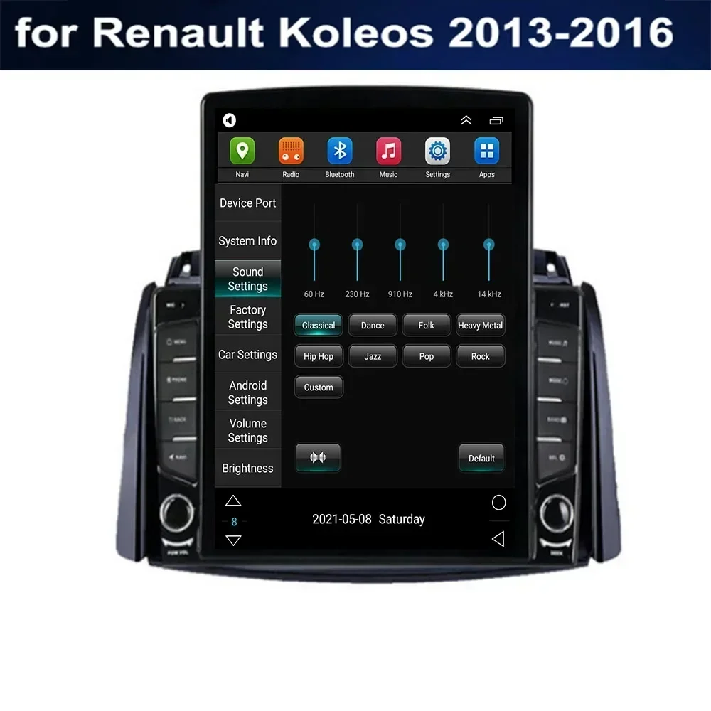 Автомобильный радиоприемник Tesla Style 2 Din Android 13 для Renault Koleos 2013-035 Мультимедийный