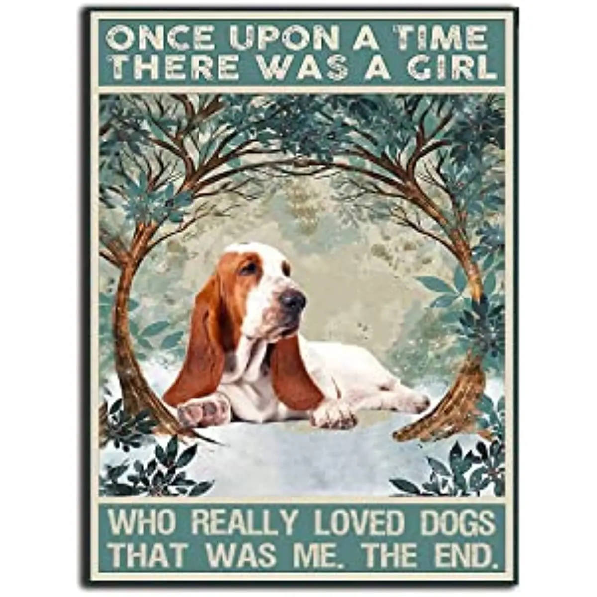 

New Dog has a poster of a girl who loves dogs very much art on the wall old-fashioned posters of dog lovers Metal Wall Tin Sign