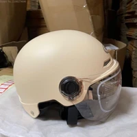 motorcycle helmet half open face men women breathable abs helmet khaki sun protection electromobile motocross casco per moto