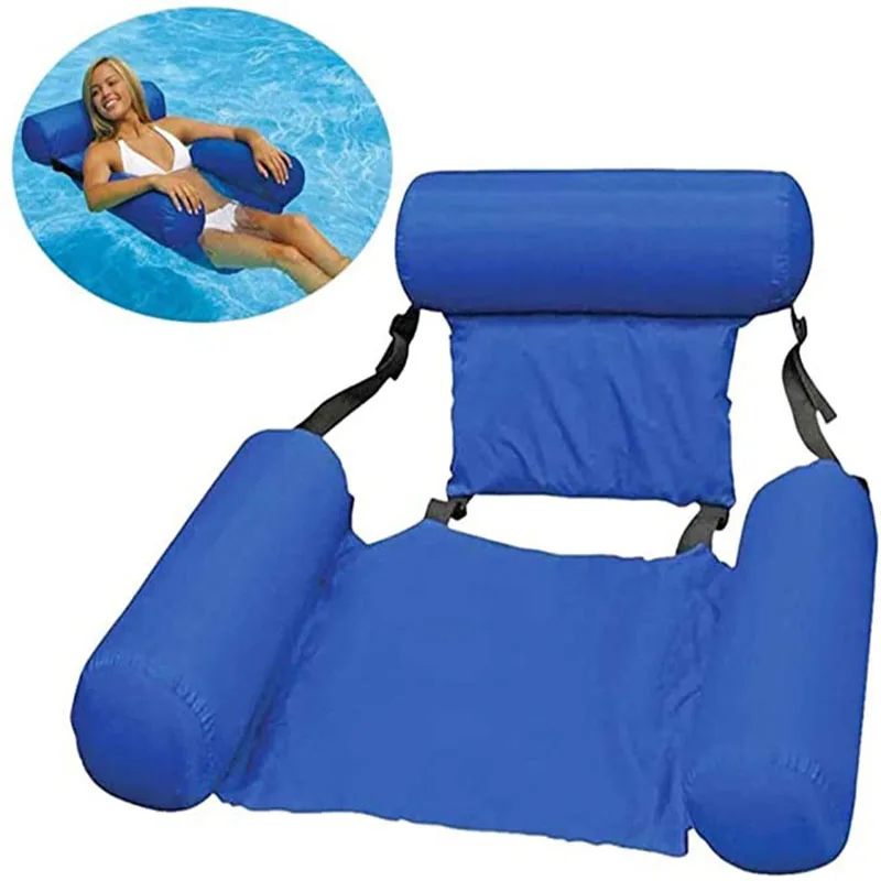 

PVC Summer Inflatable Foldable Ring Floating Row Swimming Pool Water Hammock Air Mattresses Bed Beach Water Sports Lounger Chair