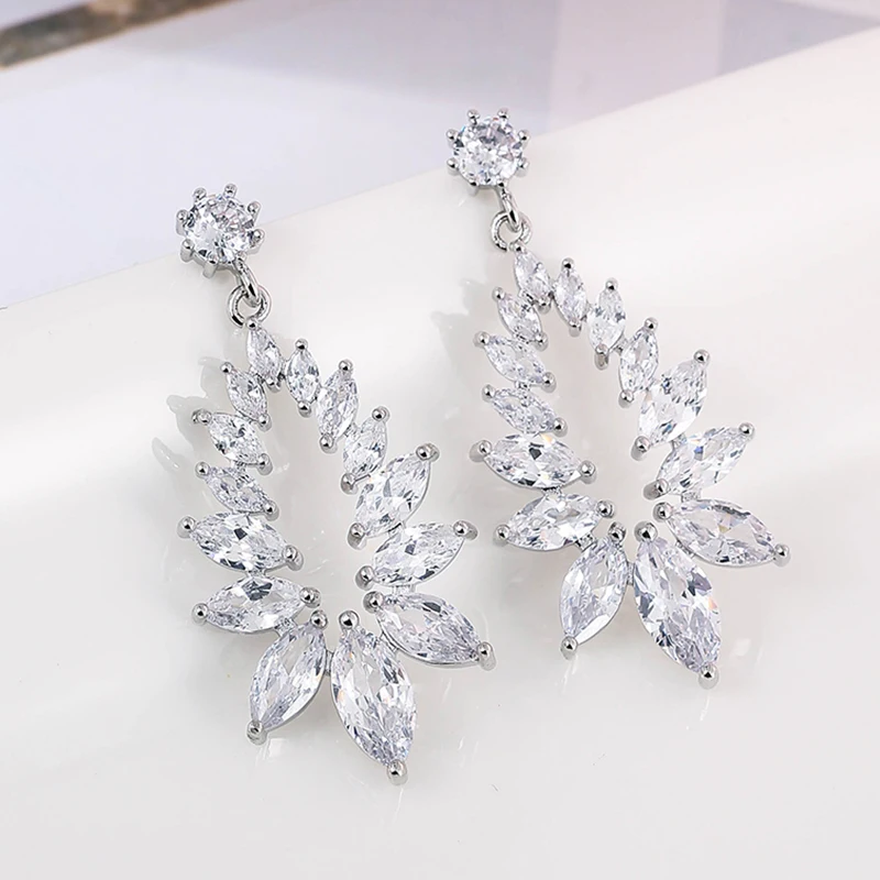 

Bohemian Style Art Abstract Zirconia Earrings Scandinavian Style Luxury Women's CZ Crystal Jewelry Accessories Free Shipping