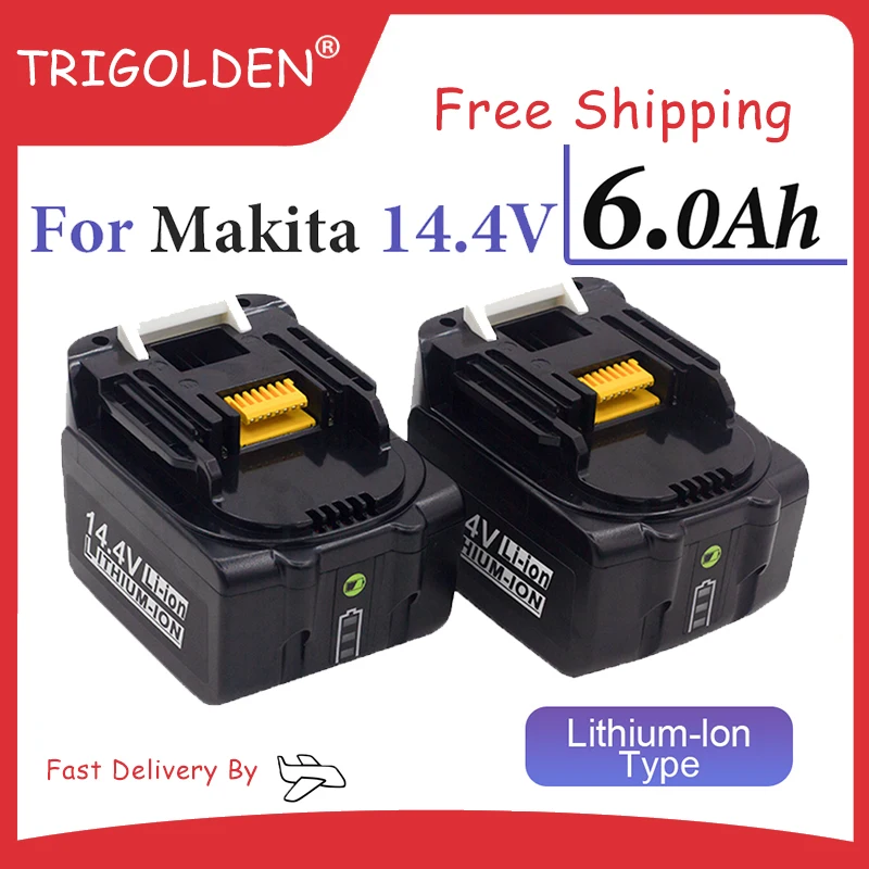 

Lastest Upgraded Rechargeable Battery 14.4V 6.0Ah Lithium-Ion BL1430 for Makita Cordless Tools BL1440 DA340DRF BDF343 Free post