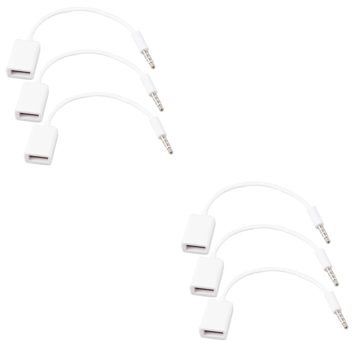 

6 PCS Audio Cord Audio Cable USB To 3.5MM Cable Car Audio Cable USB To 3.5MM Vehicle USB To 3.5MM Vehicle Audio Cable