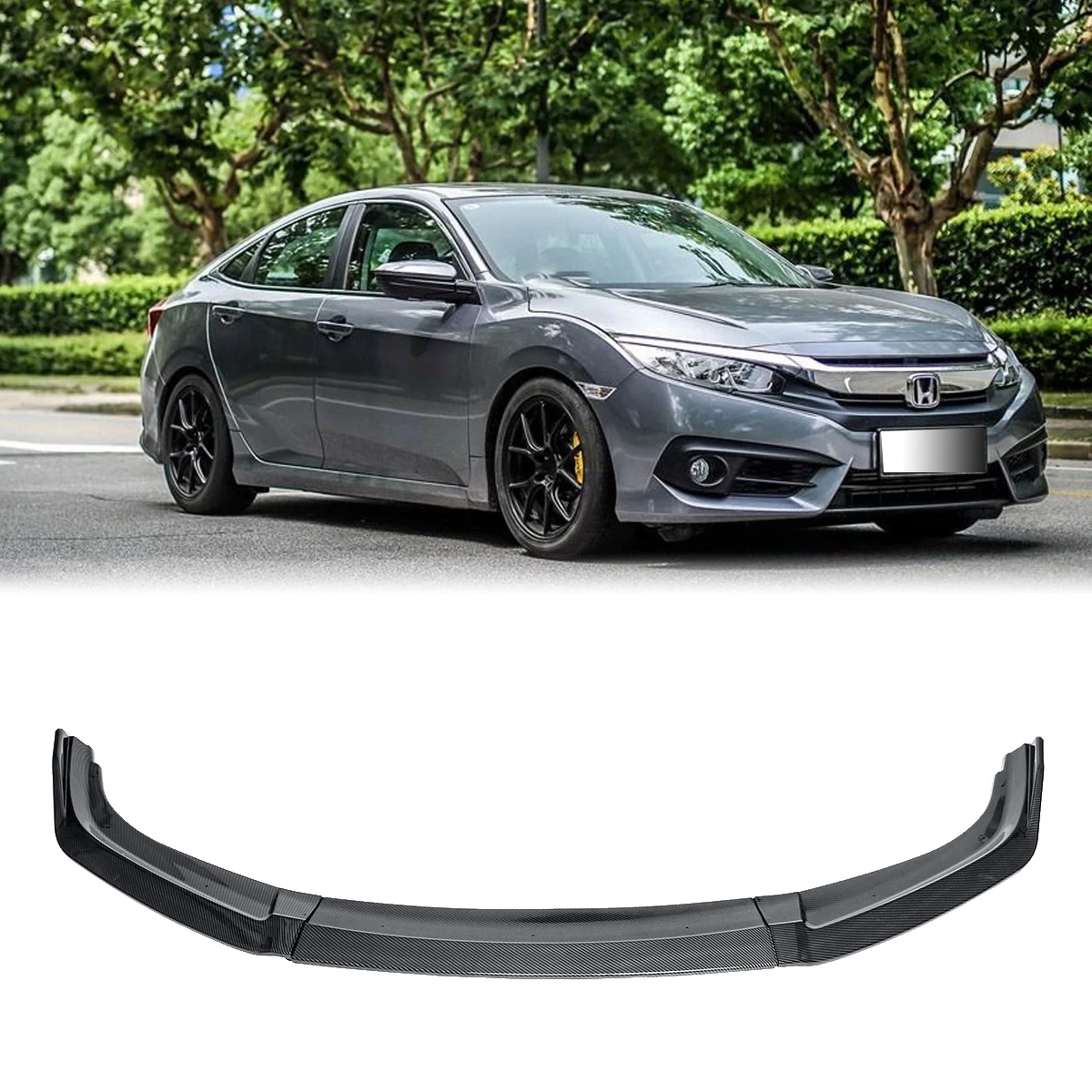 

3 шт., передний бампер для Honda Civic 2016 2017 2018