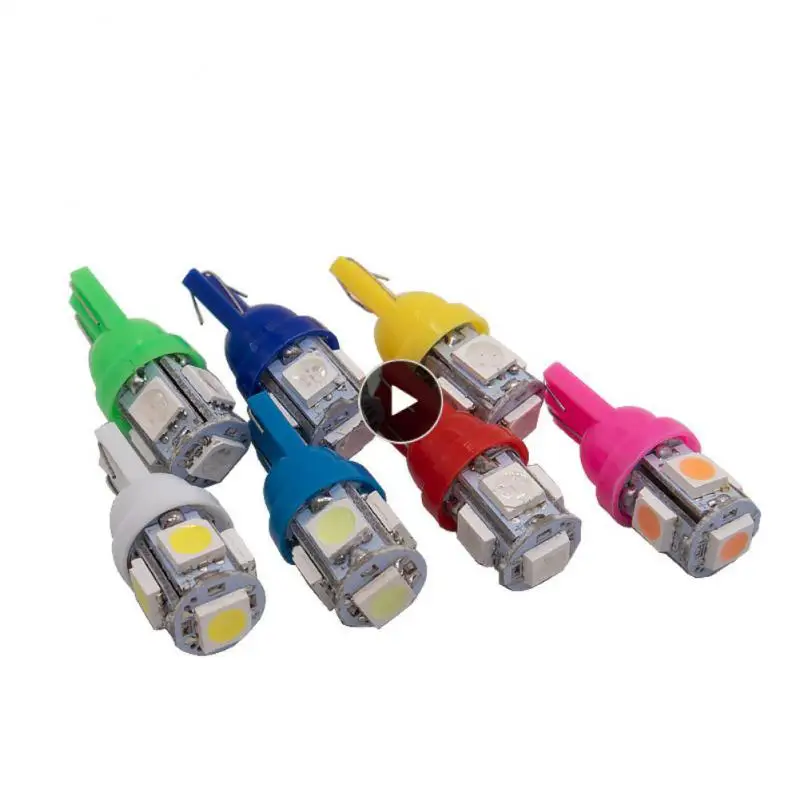 

Led Lamp 5 Light Bead T10 5050 Width Indicator Lamp Mini Low Power Atuo Instrument License Plate Lamp Car Accessories