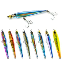 40g 95mm metal jig fishing vib lure rolling hard bait with treble hook bass fishing bait trout jigging lure jigs saltwater lures
