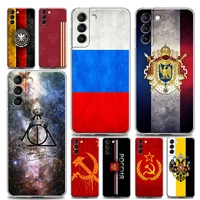 phone case for samsung s22 s9 s10 s10e s20 s21 plus lite ultra fe 4g 5g soft silicone case cover the arms of the russian flag
