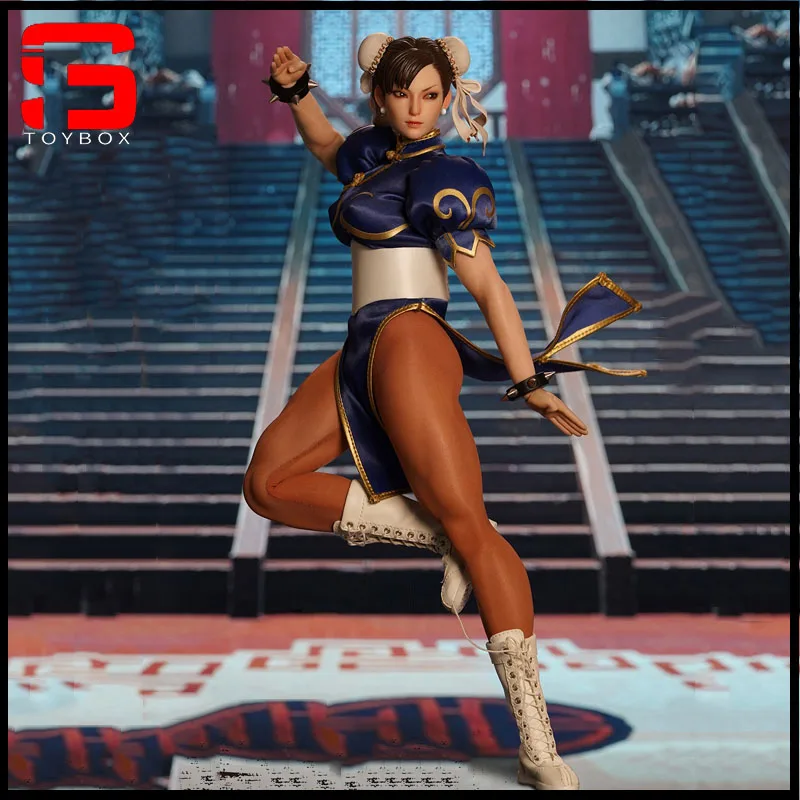 

2023 Q4 PLAY TOY P019 1/6 Fighting Goddess Chun Li Action Figure 12'' Female Soldier Action Figure Medical GradeSilicone Body