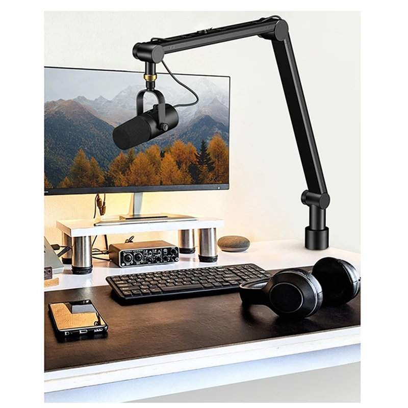 Регулируемый подвесной микрофон живой 360° ° Универсальный настольный кронштейн