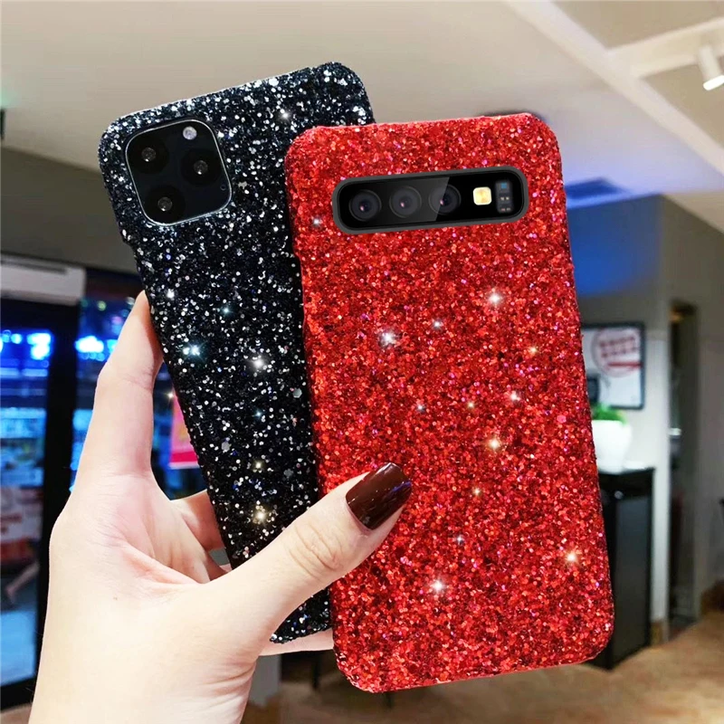 

Luxury Glitter Sequins Case Cover For Samsung Galaxy S8 S9 S10 Plus S7 Edge A50 A70 A30 A20 M10 M20 Note 8 9 Note 10 S10E A10