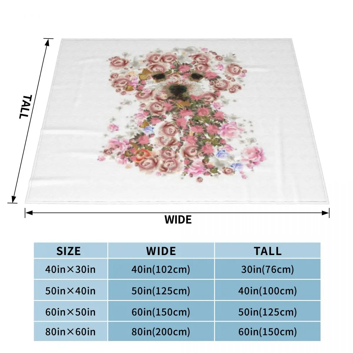 Винтажное микро Флисовое одеяло для щенков Bichon Frize