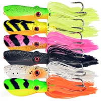 7cm 16 5g fishing lure dual hook artificial hard bait squid skirt frog lure fake bait for bass freshwater saltwater accessories