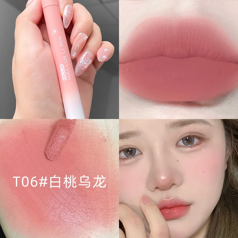 Matte Velvet Matte Lip Gloss Lipstick Female Makeup Products Cosmetics La Rose 520 Korean Make Up Lipsticks Makeups Woman Dupe