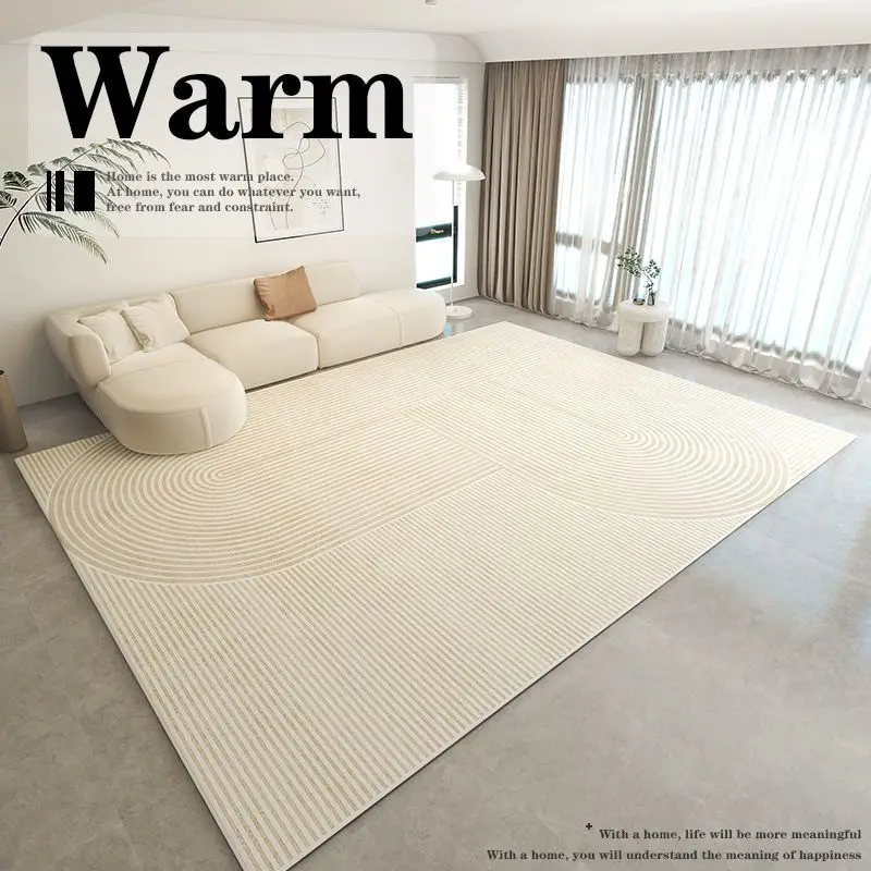 

Simple Thickened Fluffy Cream Carpets for Living Room Sofas Large Area Rugs Modern Bedroom Decoration Bedside Rug Entry Door Mat