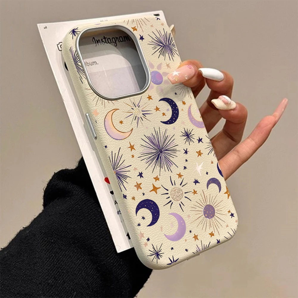 Фото INS Moon Sun Star Роскошный ретро чехол для телефона для Xiaomi Mi Lite 5G Ne Xiaomi For17 Pro Max 13 14 15 12 Pro 12T 13t 14t 15t Fundas №5