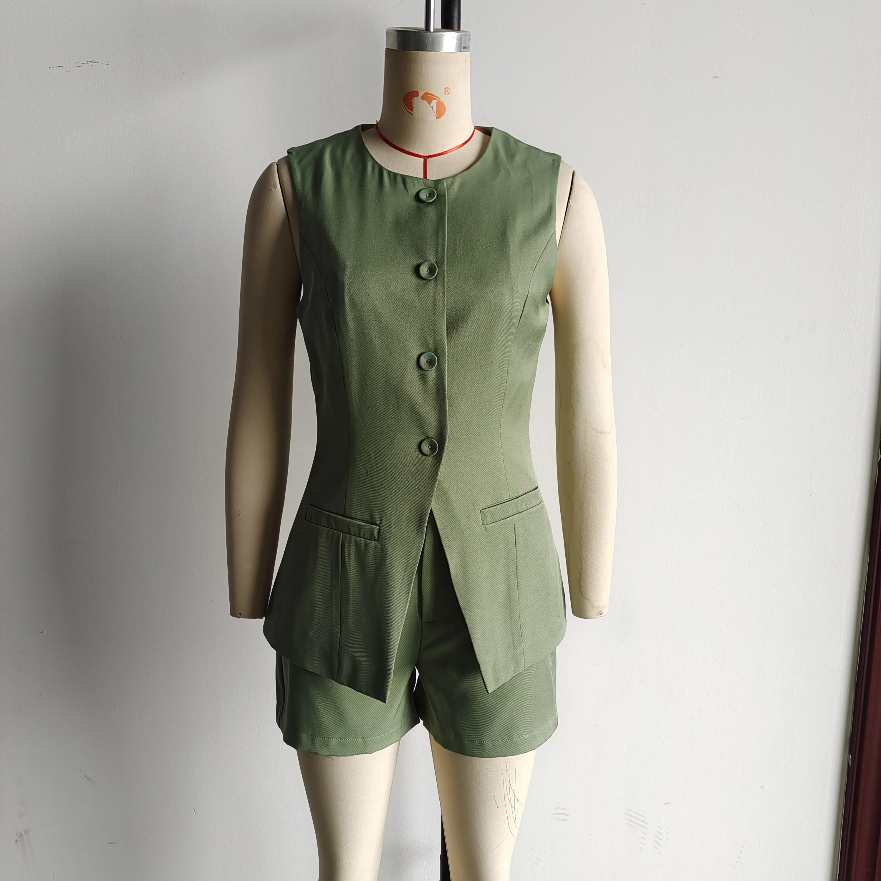 Женский винтажный офисный костюм TRAFZA повседневный однотонный белый из 1/2