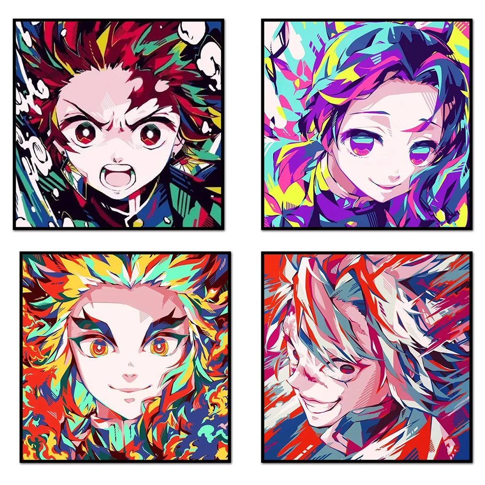 

Алмазная живопись аниме, рассекающий демонов, картина танджиро, искусство искусства бриллиантов, мозаика, вышивка крестиком, домашний деко...