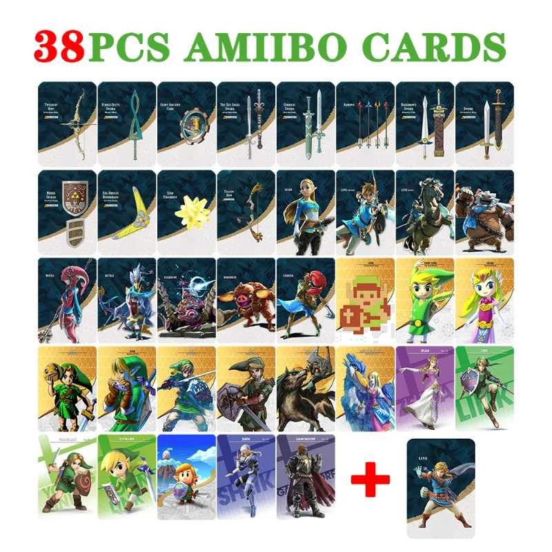 

New 88Pcs Zelda Amibo Tears of The Kingdo Equipment Card Dusk Bow Ghost God Sword Crossover Card NFC for Switch Game Chip