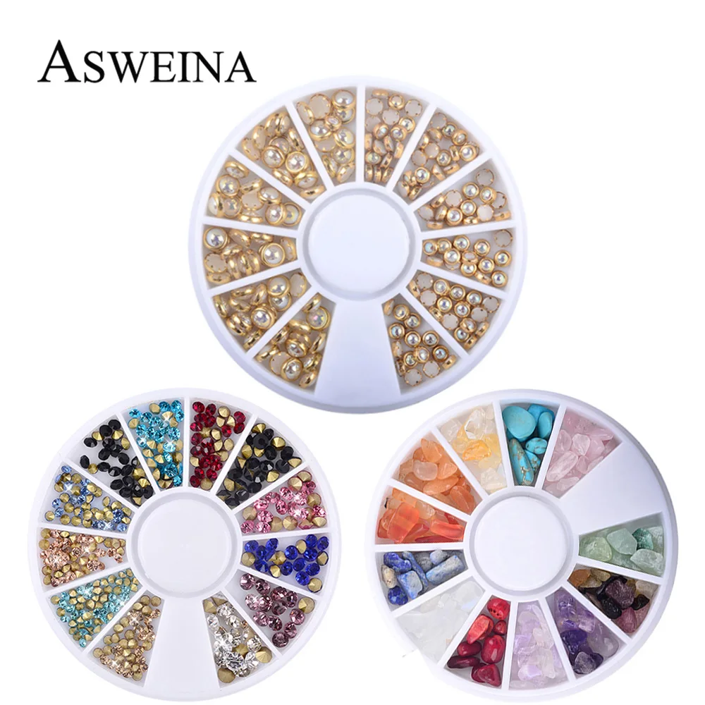 3D белый дизайн ногтей ювелирные изделия акриловый Элегантные амулеты аксессуары