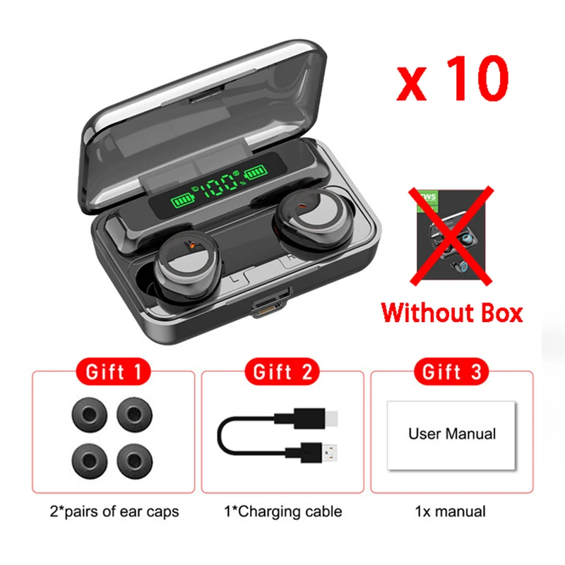 

Tws-стереонаушники F9 с поддержкой Bluetooth 5,0 и шумоподавлением