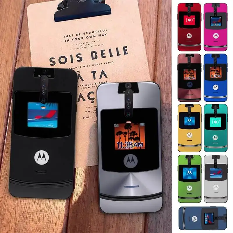 

Motorola Razr Pink Phone Case for Redmi 5 6 7 8 9 A 5plus K20 4X S2 GO 6 K30 pro
