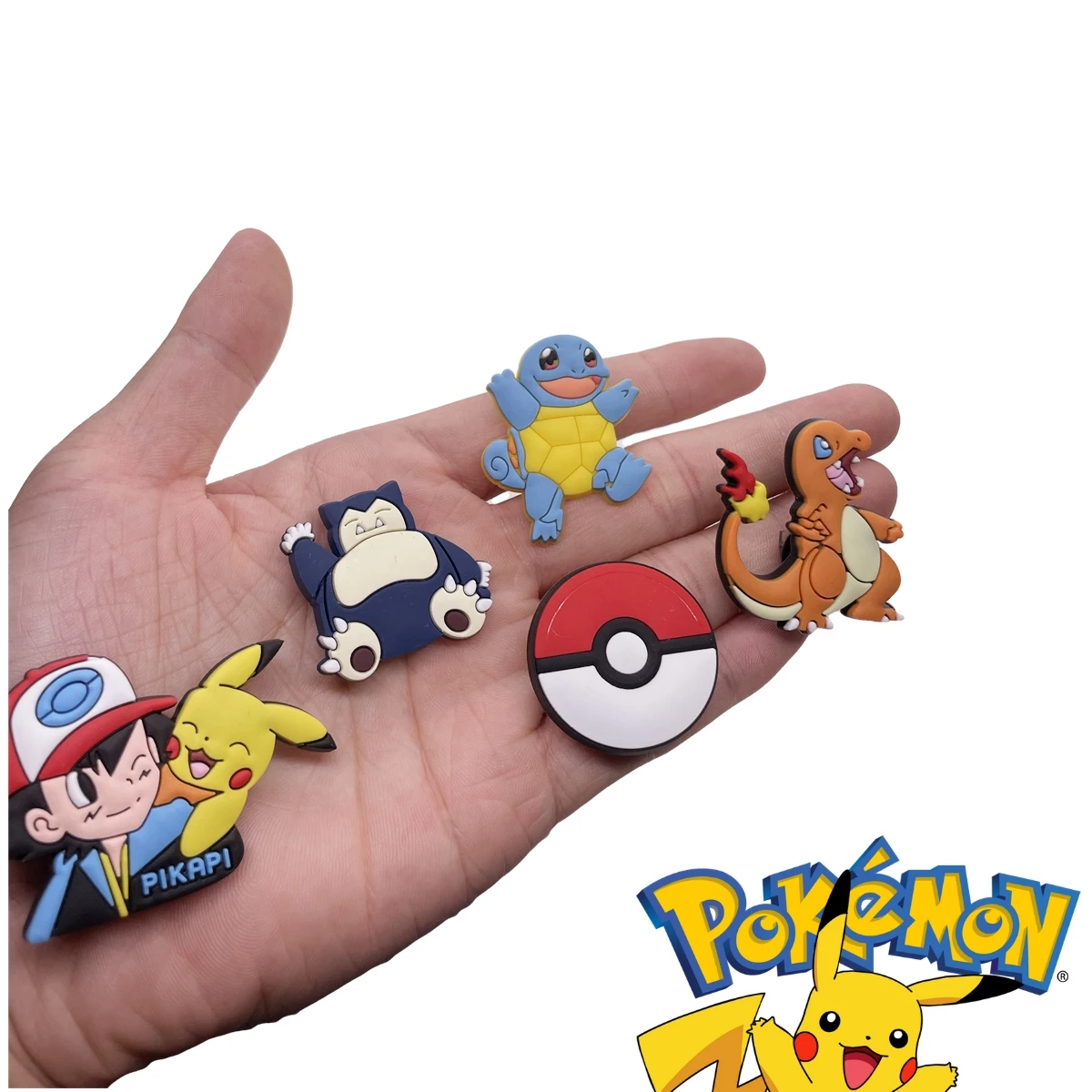 

Pokemon Croc Charms Shoes Accessories Cartoon Anime PVC Charms Buckle Decoration Fit Wristbands DIY for Gift Kids Boys Woman Set
