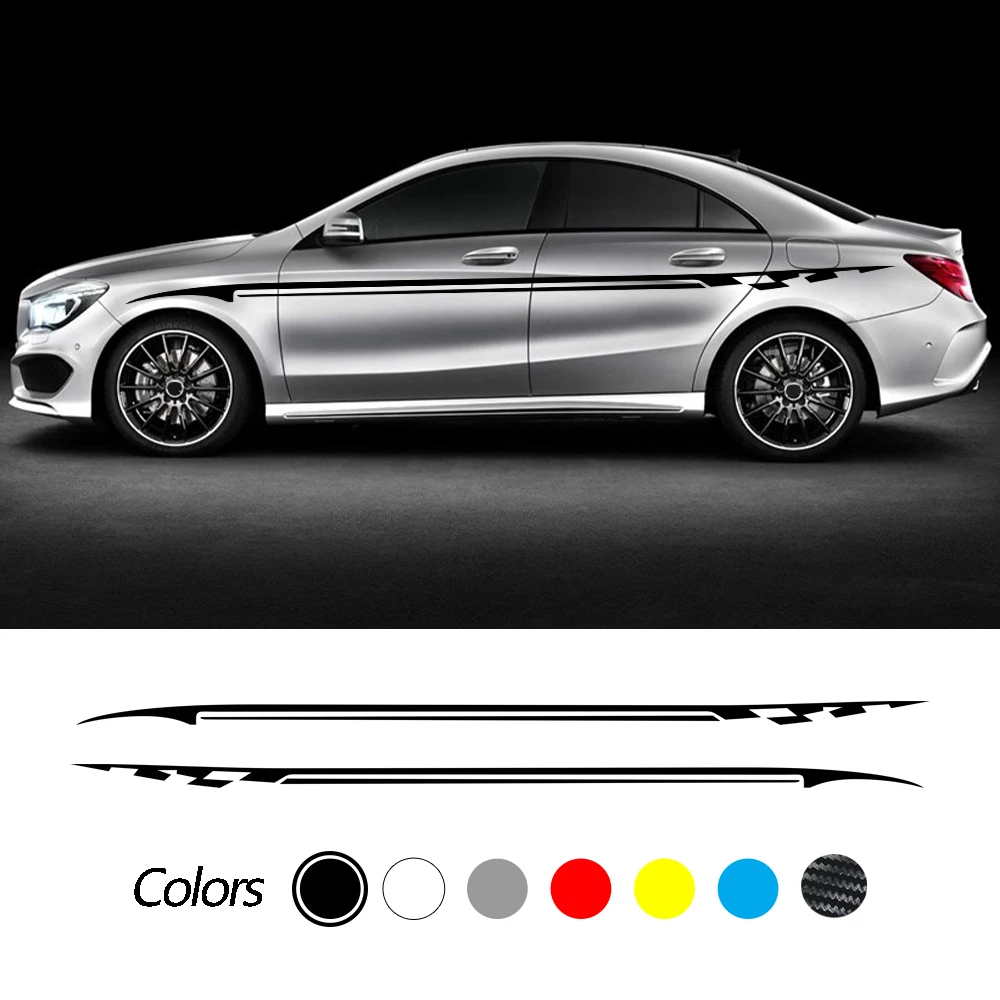 

Универсальная стильная наклейка на талию автомобиля, модификация кузова автомобиля, боковая дверь автомобиля, длинная большая полоса, «сде...
