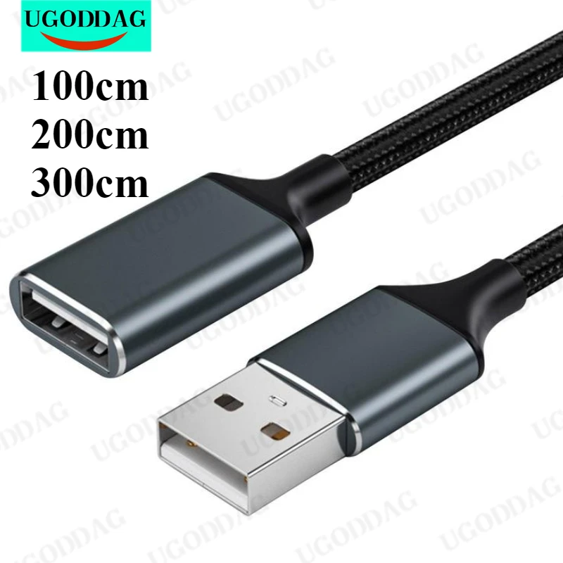 USB-кабель-удлинитель в оплетке 1 м 2 3