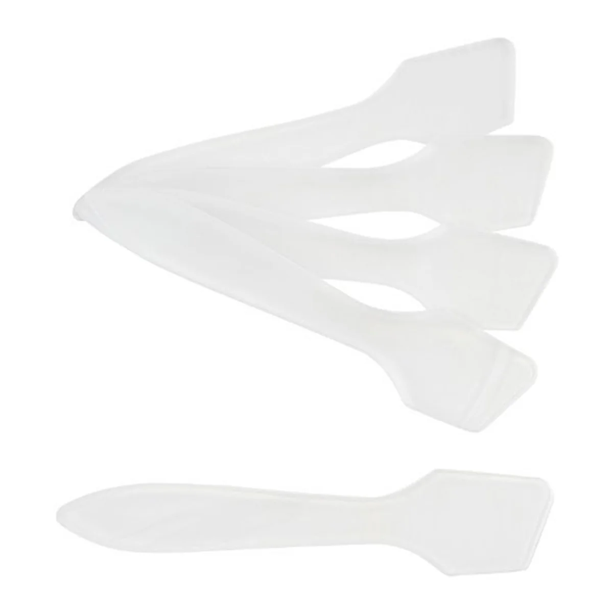 

200pcs Makeup Spatula Transparent Portable Convenient Makeup Spatula Tool for
