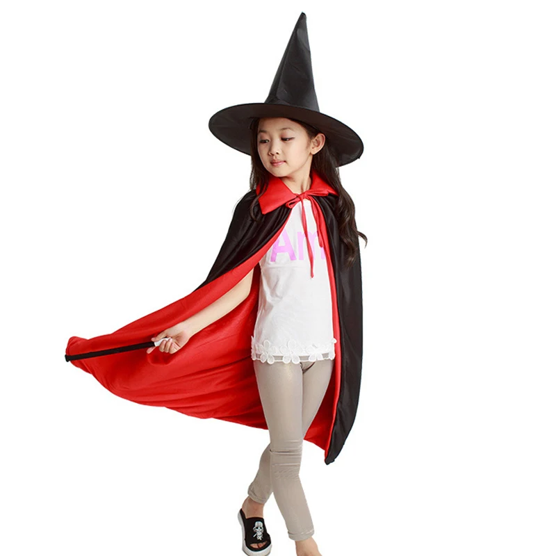 Хэллоуин складывается ведьма волшебник черная шляпа Женский костюм для косплея