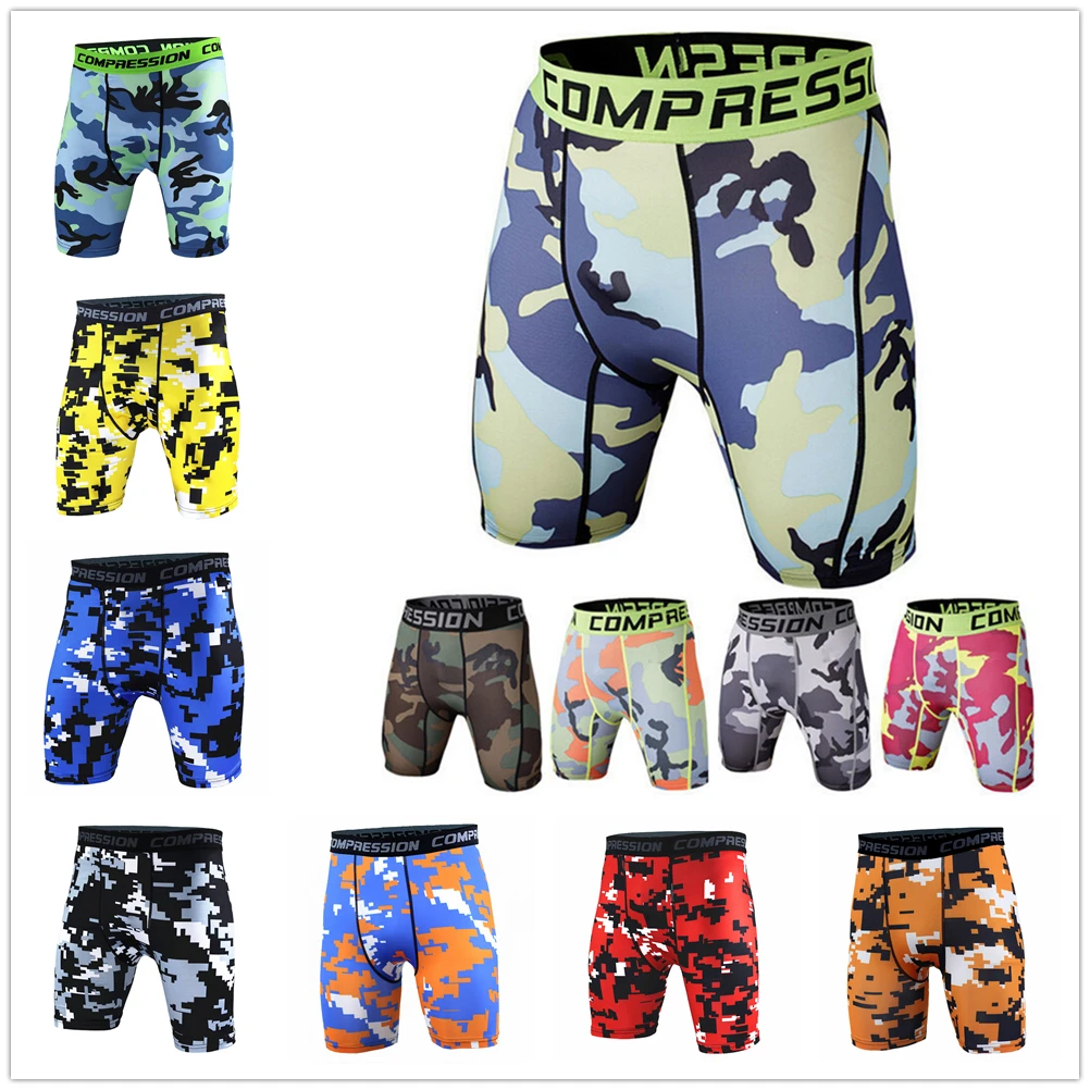 Быстросохнущие мужские облегающие спортивные компрессионные эластичные шорты