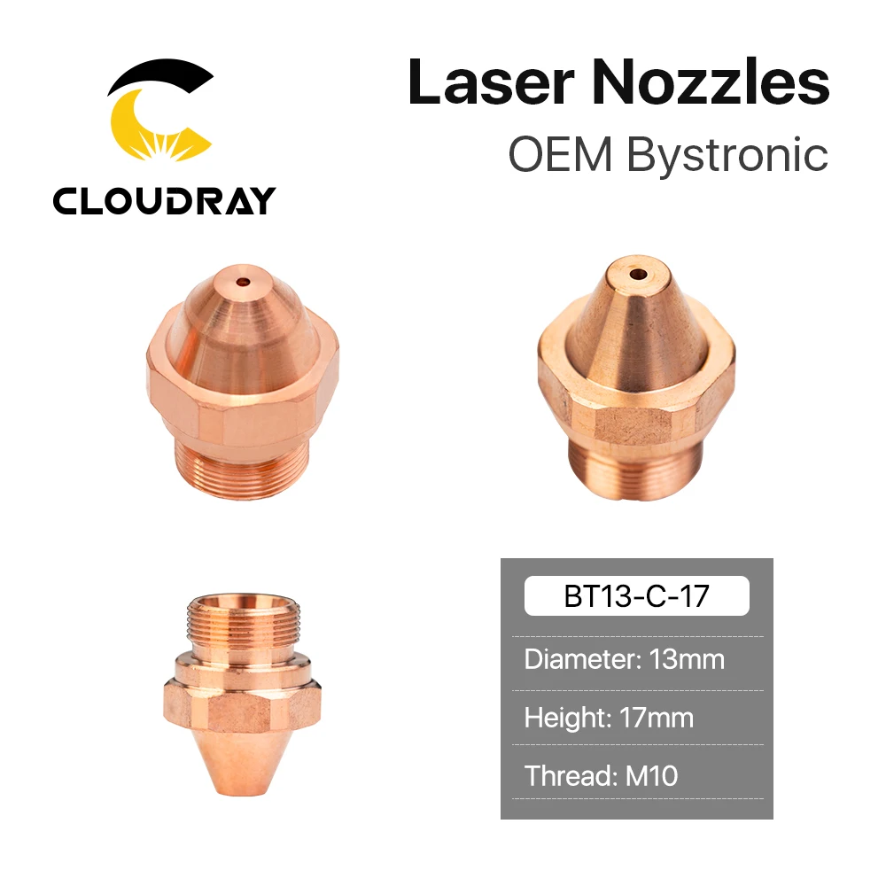 

Cloudray OEM Bystronic H Series Laser Nozzles Dia.13mm Single Layer M10 Caliber 0.8-3mm for Fiber Laser Cutting Head