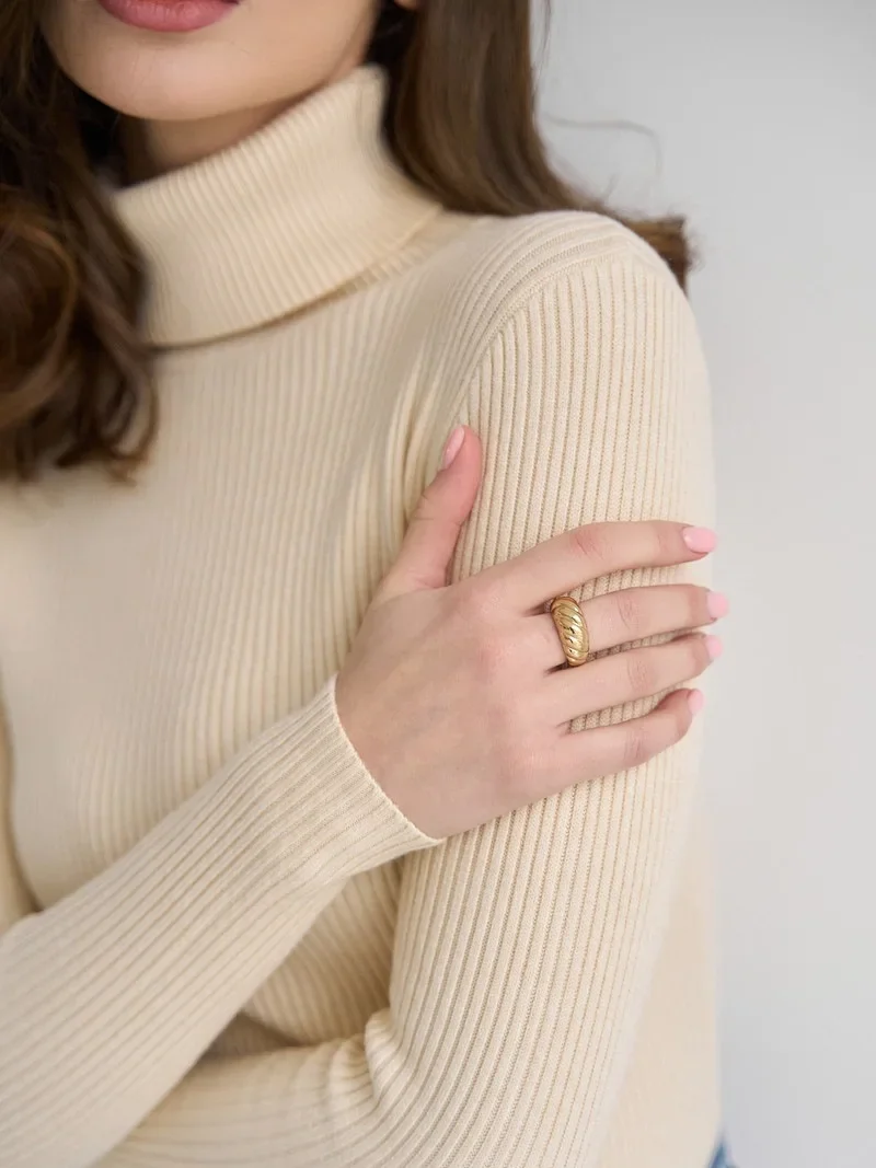 

Fall Winter Women's Turtleneck Sweaters Casual Solid Long Sleeve Knitted Bottoming Shirts Female All-match Slim Fit Jumpers
