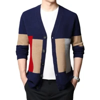 2022 top grade new brand knit fashion cardigan preppy men sweater korean casual long loose fit coats japanese jacket men clothes