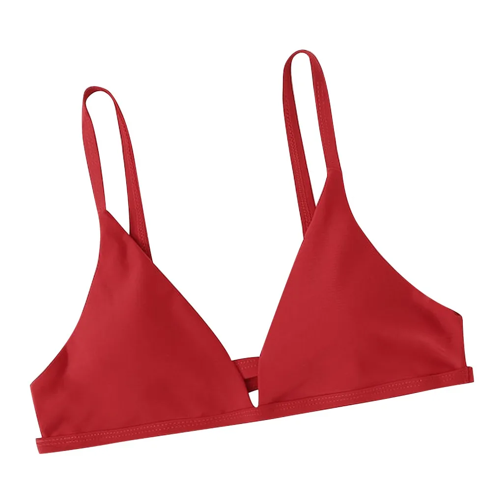 

Sexy Women Swimwear top Swimming Solid Padded Color Bikini Bathing Beachwear Swimwears Tankinis Set Swimwears Mini bikini