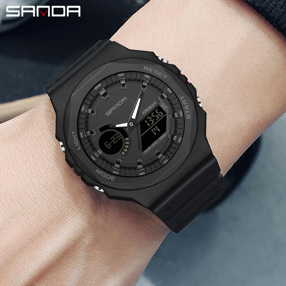 SANDA Outdoor Sports Watches Men Ms LED Digital Watches Military Waterproof Shock Electronic Watch Boy Girl Relogio Masculino