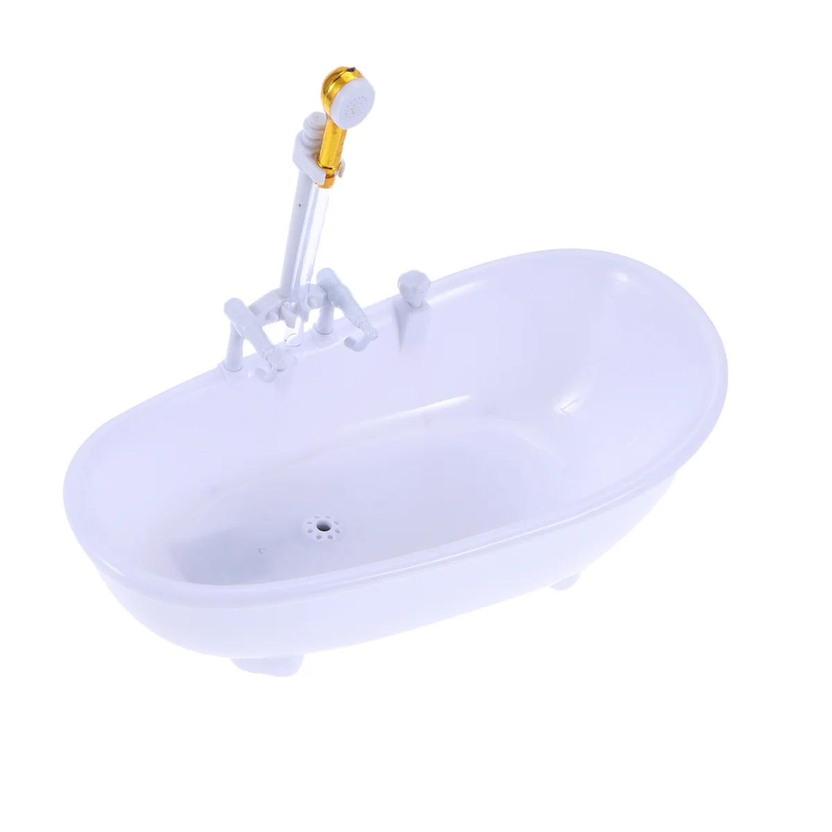 

Bathtub Electric Water Spraying Bathtub Miniature Tub for 1 6 Bathroom Furniture Accessories White