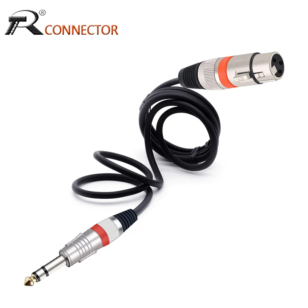 Mic Cord Stereo Jack 6.35 Male to XLR Female Microphone Cable Audio Cable for Speaker Guitar Amplifier AMP