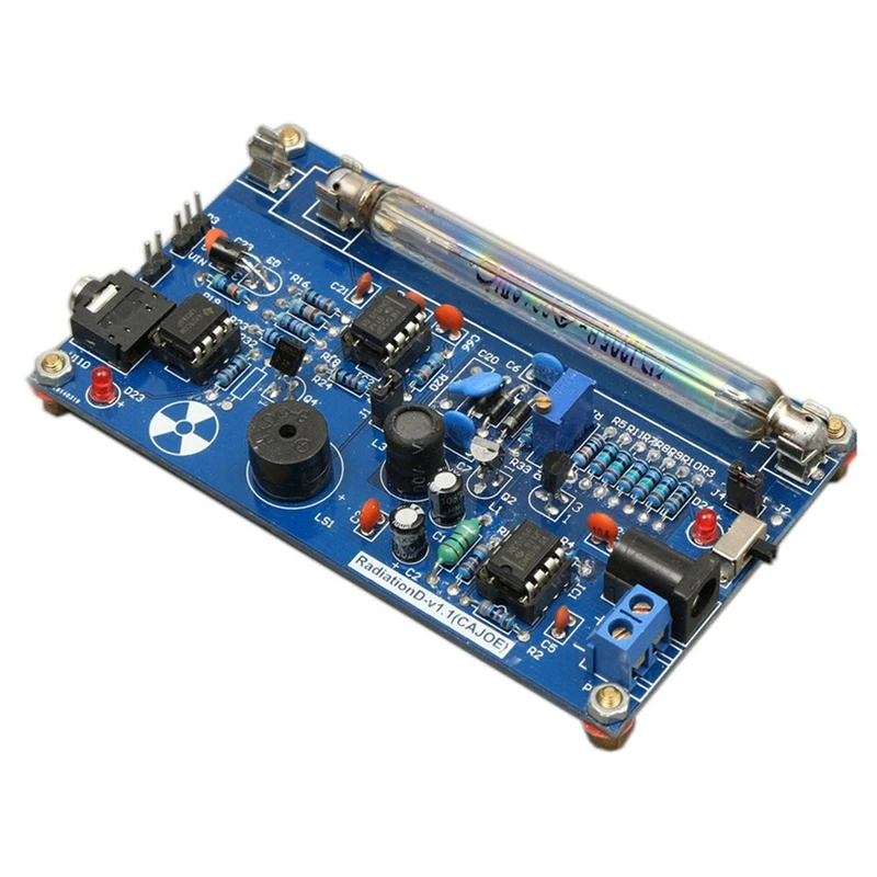 DIY Assemble Geiger Counter Kit Module Nuclear Radiation Detector With Sound And Light Alarm Easy To Use Blue