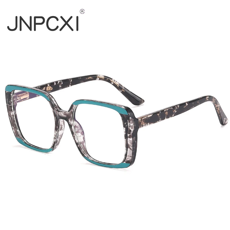 

JNPCXI 2023 New Arrival Ultralight Eyeglasses Frame Women Anti Blue Fashion Splicing Tr90 Optical Men Spectacle Glasses Frame