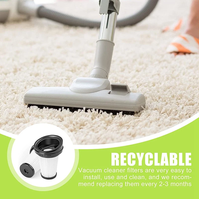 8 фильтров для ручного пылесоса Grundig Vch 9629 9630 9631 фильтр с чистящей щеткой