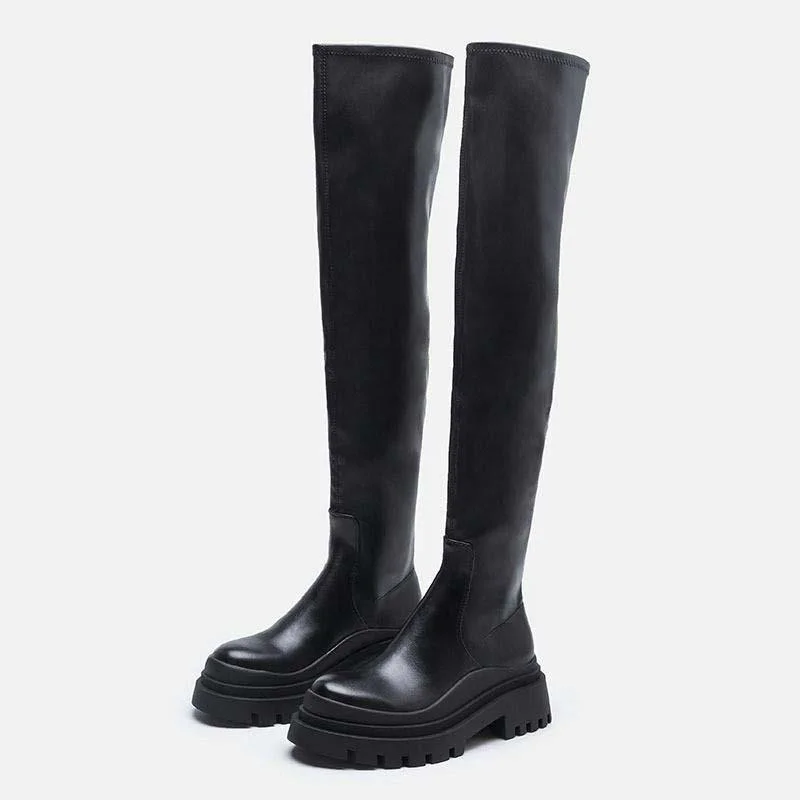 

Women Boots 2022 Fashion Shoes For Women Zipper Ladies Shoes Plus Size Over The Knee Boots Casual Winter Footwear Botas Mujer