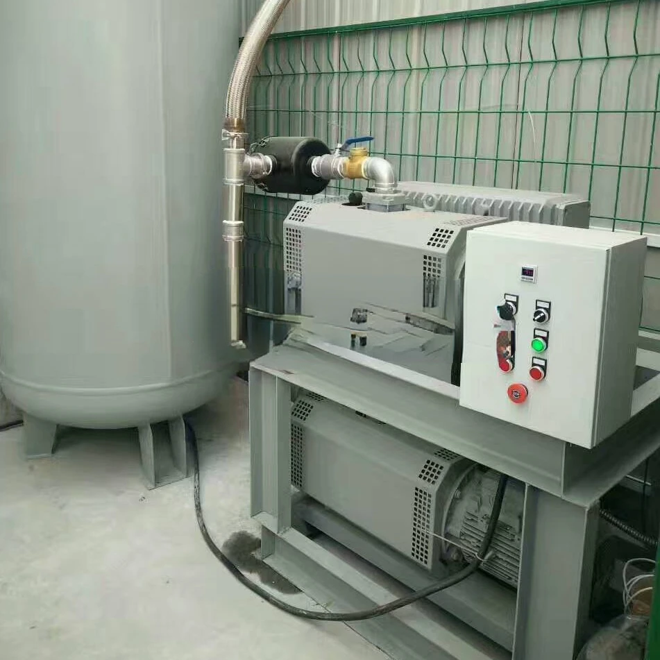 Винтовой вакуумный блок бесмасляный роторный лопастной насос воздушная станция