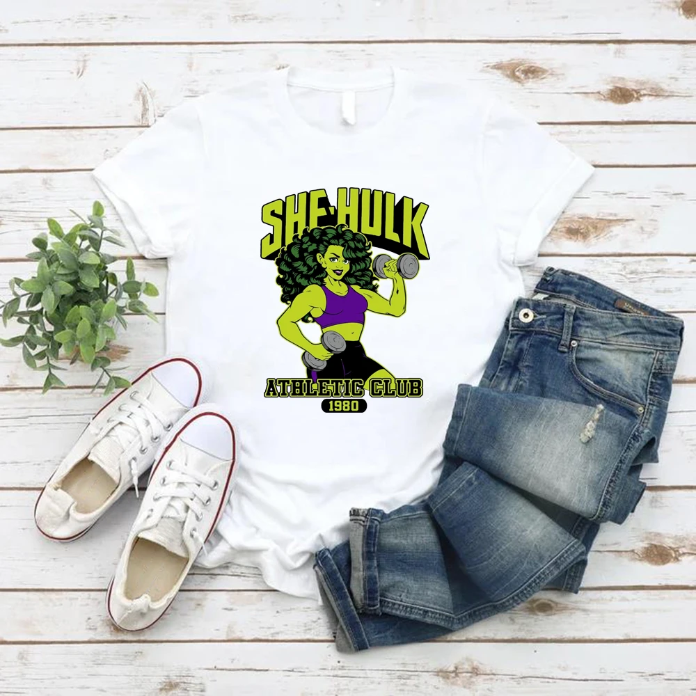 

Женская футболка She Hulk, женская футболка с принтом Халка, рубашка Дженнифер уолтеры, Женские повседневные топы