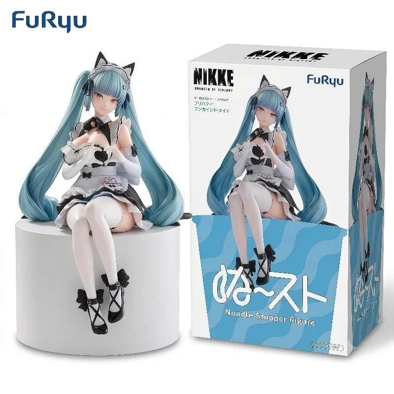 Фото В наличии 100% Оригинальная коллекционная фигурка FuRyu NIKKE Privaty Unkind Maid Noodle Stopper, аниме-фигурка, украшение для рабочего стола и дома, подарки №1